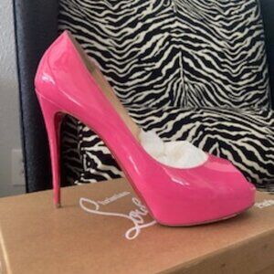 Pink Patent Darling New Very Prive 120  40.5 Christian Louboutin Shoes